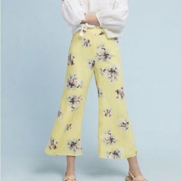 Feather Bone • Floral‎ Wide Leg Pants - Picture 1 of 10